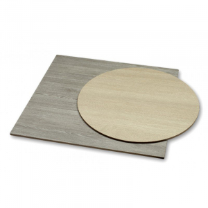 Столешница круглая Scab Design Compact Laminate для подстолья Nemo, Domino, Tiffany, Cross компакт-ламинат HPL состаренный дуб тортора Фото 5