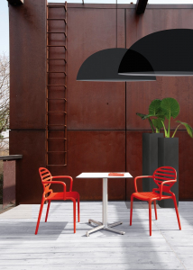 Столешница квадратная Scab Design Compact Laminate для подстолья Nemo, Domino, Tiffany, Cross компакт-ламинат HPL белый Фото 9