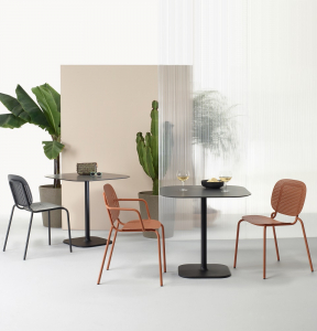 Столешница квадратная со скругленными углами Scab Design Compact Laminate компакт-ламинат HPL антрацит Фото 7