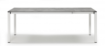 Стол ламинированный раздвижной Scab Design Pranzo Extendable сталь, компакт-ламинат HPL белый, цементный Фото 5