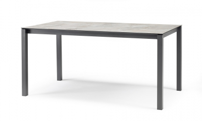 Стол ламинированный раздвижной Scab Design Pranzo Extendable сталь, компакт-ламинат HPL антрацит, каменный Фото 4