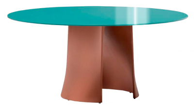 Стол ламинированный PEDRALI Anemos бетон, компакт-ламинат HPL бежевый, голубой Фото 1