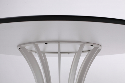 Стол ламинированный обеденный PAPATYA Onix Round сталь, компакт-ламинат HPL Фото 10