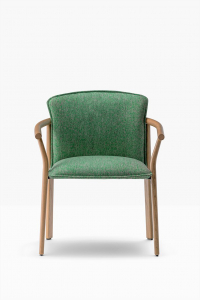Кресло деревянное с подушкой PEDRALI Lamorisse Wood ясень, ткань орех, зеленый Фото 6