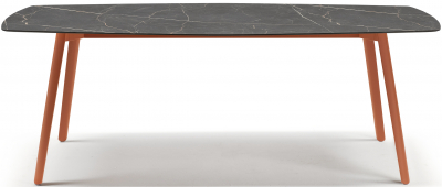 Стол ламинированный Scab Design Squid алюминий, металл, компакт-ламинат HPL терракотовый, черный мрамор Сахара Фото 1