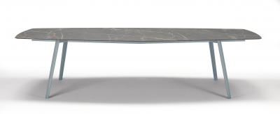 Стол ламинированный Scab Design Squid алюминий, металл, компакт-ламинат HPL голубой, черный мрамор Сахара Фото 4