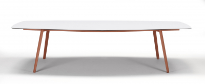 Стол ламинированный Scab Design Squid алюминий, металл, компакт-ламинат HPL терракотовый, белый Фото 3