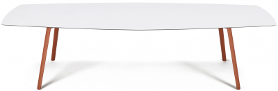 Стол ламинированный Scab Design Squid алюминий, металл, компакт-ламинат HPL терракотовый, белый Фото 1