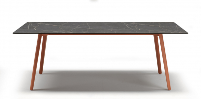 Стол ламинированный Scab Design Squid алюминий, металл, компакт-ламинат HPL терракотовый, черный мрамор Сахара Фото 4