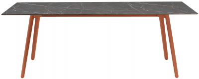 Стол ламинированный Scab Design Squid алюминий, металл, компакт-ламинат HPL терракотовый, черный мрамор Сахара Фото 1