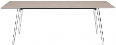 Стол ламинированный Scab Design Squid алюминий, металл, компакт-ламинат HPL алюминиевый, тортора шпатель Фото 1