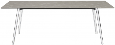 Стол ламинированный Scab Design Squid алюминий, металл, компакт-ламинат HPL алюминиевый, камень Фото 1