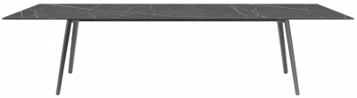 Стол ламинированный Scab Design Squid алюминий, металл, компакт-ламинат HPL антрацит, черный мрамор Сахара Фото 1