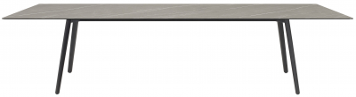 Стол ламинированный Scab Design Squid алюминий, металл, компакт-ламинат HPL черный, камень Фото 1