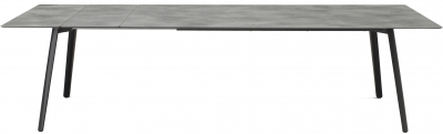 Стол ламинированный раздвижной Scab Design Squid Extendable алюминий, металл, компакт-ламинат HPL черный, цементный Фото 1
