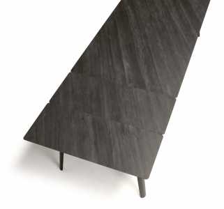 Стол ламинированный раздвижной Scab Design Squid Extendable алюминий, металл, компакт-ламинат HPL черный, сланец Фото 5
