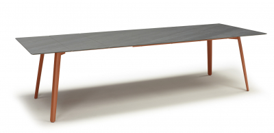 Стол ламинированный раздвижной Scab Design Squid Extendable алюминий, металл, компакт-ламинат HPL терракотовый, сланец Фото 7
