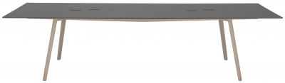 Стол ламинированный с каналом для протяжки проводов Scab Design Squid OF алюминий, металл, компакт-ламинат HPL тортора, антрацит Фото 1