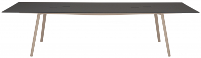 Стол ламинированный с каналом для протяжки проводов Scab Design Squid OF алюминий, металл, компакт-ламинат HPL тортора, черный fenix Фото 1