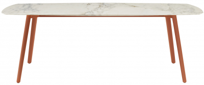 Стол мраморный Scab Design Squid M алюминий, металл, мрамор терракотовый, белый мрамор Калакатта Фото 1