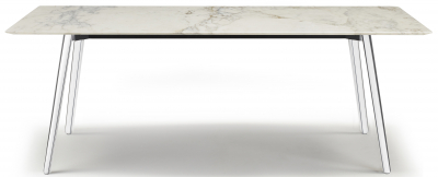 Стол мраморный Scab Design Squid M алюминий, металл, мрамор алюминиевый, белый мрамор Калакатта Фото 1