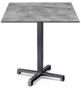 Стол ламинированный обеденный Scab Design Cross чугун, сталь, компакт-ламинат HPL антрацит, цементный Фото 1