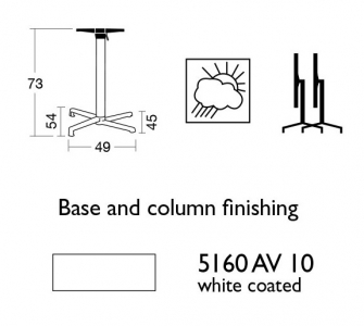 Стол ламинированный складной Scab Design Domino алюминий, компакт-ламинат HPL белый, цементный Фото 2