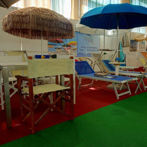 Зонт профессиональный Ø2.2 м CiCCAR Maldive алюминий, морской акрил, рафия Фото 28