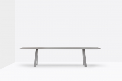 Стол ламинированный PEDRALI Arki-Table Compact сталь, алюминий, компакт-ламинат HPL бежевый, темно-серый Фото 4