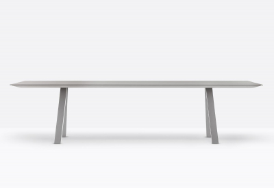 Стол ламинированный PEDRALI Arki-Table Compact сталь, алюминий, компакт-ламинат HPL бежевый, темно-серый Фото 4