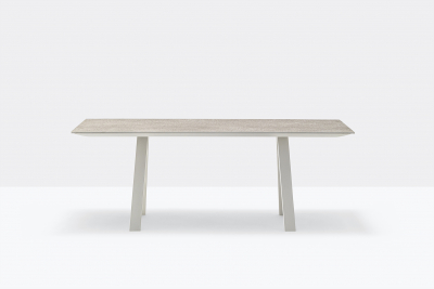Стол ламинированный PEDRALI Arki-Table Outdoor сталь, алюминий, компакт-ламинат HPL бежевый, бежевый каменный Фото 4