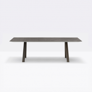Стол ламинированный PEDRALI Arki-Table Outdoor сталь, алюминий, компакт-ламинат HPL коричневый, серый мрамор Фото 4