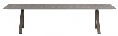 Стол ламинированный PEDRALI Arki-Table Outdoor сталь, алюминий, компакт-ламинат HPL коричневый, серый мрамор Фото 1