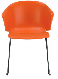 Кресло пластиковое PEDRALI Grace сталь, стеклопластик оранжевый Фото 1