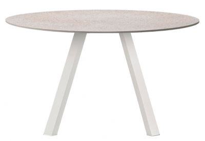 Стол круглый PEDRALI Arki-Table Outdoor сталь, алюминий, компакт-ламинат HPL бежевый, бежевый каменный Фото 1