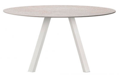 Стол круглый PEDRALI Arki-Table Outdoor сталь, алюминий, компакт-ламинат HPL бежевый, бежевый каменный Фото 1