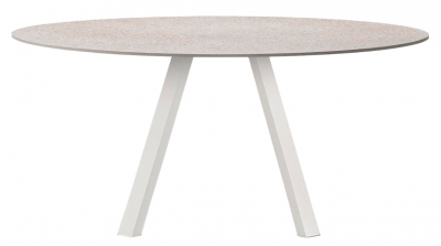 Стол круглый PEDRALI Arki-Table Outdoor сталь, алюминий, компакт-ламинат HPL бежевый, бежевый каменный Фото 1