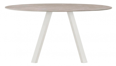 Стол круглый PEDRALI Arki-Table Outdoor сталь, алюминий, компакт-ламинат HPL бежевый, бежевый мрамор Фото 1