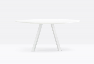 Стол круглый PEDRALI Arki-Table Outdoor сталь, алюминий, компакт-ламинат HPL белый Фото 4
