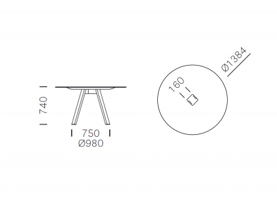 Стол с каналом для протяжки проводов PEDRALI Arki-Table CCO сталь, алюминий, компакт-ламинат HPL белый Фото 2