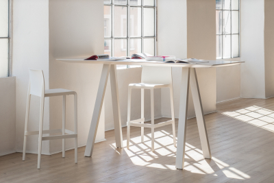 Стол барный ламинированный PEDRALI Arki-Table Compact сталь, алюминий, компакт-ламинат HPL белый Фото 8