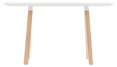 Стол барный ламинированный PEDRALI Arki-Table Wood дуб, алюминий, компакт-ламинат HPL беленый дуб, белый Фото 1
