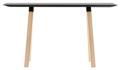 Стол барный ламинированный PEDRALI Arki-Table Wood дуб, алюминий, компакт-ламинат HPL беленый дуб, черный Фото 1