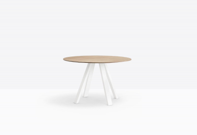 Стол обеденный PEDRALI Arki-Table сталь, компакт-ламинат HPL белый, 4543 Фото 4