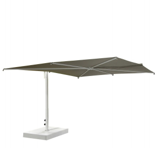 Зонт профессиональный Scolaro Alba Starwhite сталь, алюминий, акрил белый, серо-коричневый Фото 7