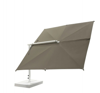 Зонт профессиональный Scolaro Alba Starwhite сталь, алюминий, акрил белый, серо-коричневый Фото 9