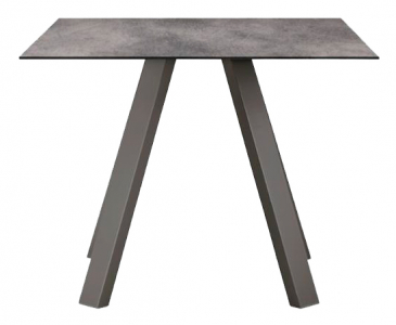 Стол обеденный PEDRALI Arki-Table сталь, компакт-ламинат HPL антрацит, 2810 Фото 1