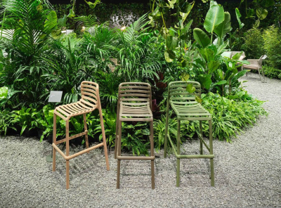 Стул пластиковый барный Nardi Doga Stool стеклопластик капучино Фото 8
