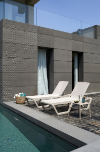 Шезлонг-лежак пластиковый Scab Design Vela технополимер, текстилен тортора Фото 8
