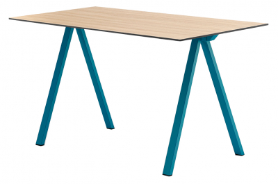 Стол ламинированный PEDRALI Arki-Desk Compact сталь, компакт-ламинат HPL синий, 4529 Фото 1